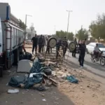 Destruction des étals de vendeurs ambulants à Abadan par les agents municipaux